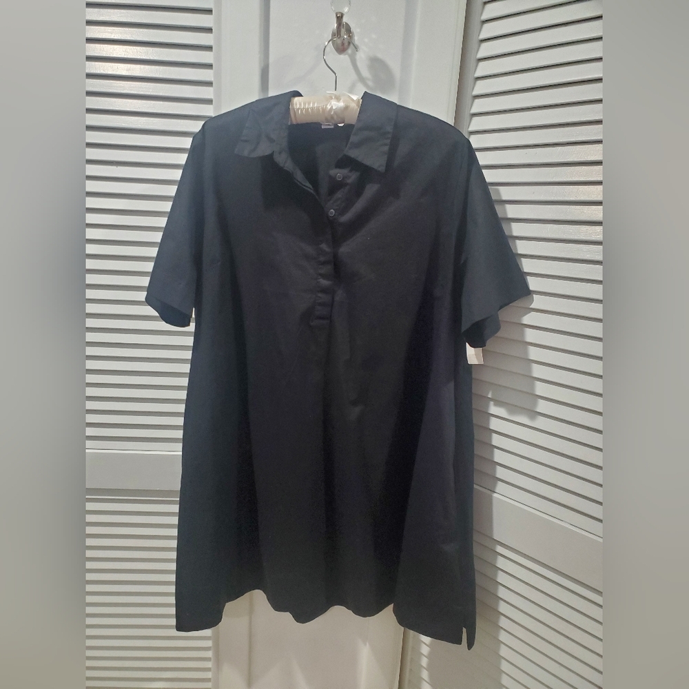 Black Old Navy XL Short Sleeve A-Line Dress
